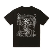  Locus Occult oversized black graphic t shirt. 100% cotton heavyweight tee, made in the USA. Screen-printed in NYC. 