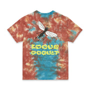 Locus Occult vintage inspired tie-dyed oversized graphic t-shirt. 100% cotton heavyweight tee, made in the USA. Screen-printed in NYC.