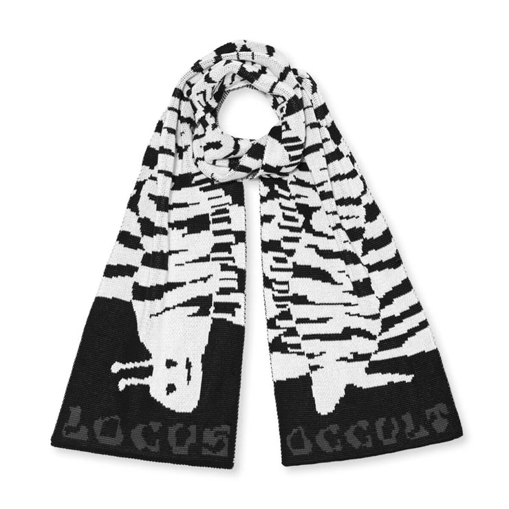 Locus Occult jacquard graphic machine washable scarf. Made in USA.